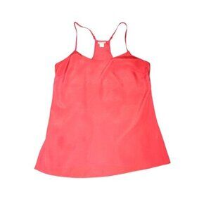 J Crew Womens Racerback Cami Top 2 Red 100 Polyester Scoop Neck Style 58877